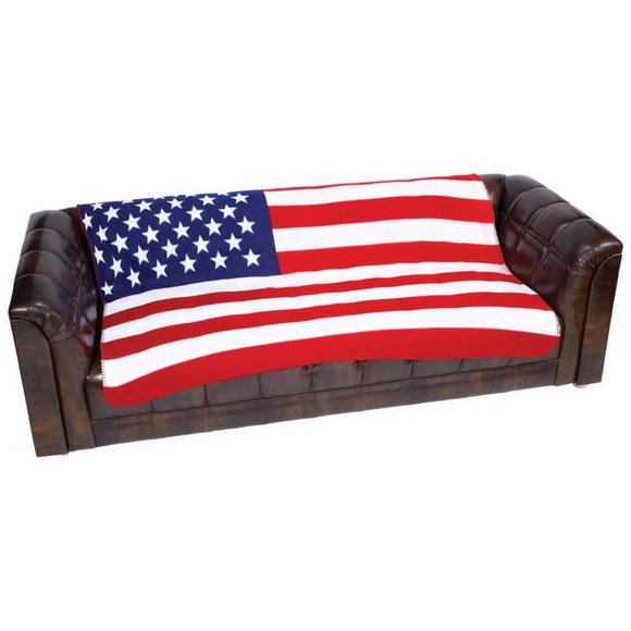 American Flag Blanket 50”x60” Stars and Stripes Throw - Picture 3 of 4